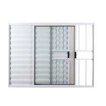 Janela Veneziana 3 Folhas Móveis com Grade Vidro Liso 100x120 Ecosul Esquadrisul Janela Veneziana 3 Folhas Móveis com Grade Vidro Liso 100x120 Ecosul Esquadrisul
