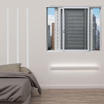 Janela Veneziana 3 Folhas Móveis com Tela Mosquiteira Linha 25 100cm X 120cm