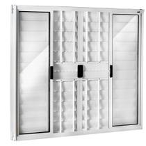 Janela Veneziana 6 Folhas 1,20x1,50 Alumínio Branco C/g