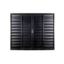 Janela Veneziana 6 Folhas Central sem Grade Vidro Liso 100x200cm Ecosul Esquadrisul