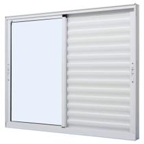 Janela Veneziana Caribe 3 Folhas 1,20x1,00m Branca - 1006-73 - JAP