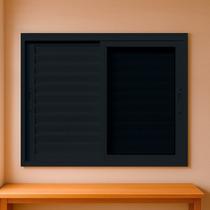 Janela Veneziana com Tela Mosquiteira 150x120cm Vidro de Segurança 6cm Fábrica do Alumínio Janela Veneziana com Tela Mosquiteira 150x120cm Vidro de Segurança 6cm Fábrica do Alumínio