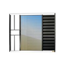 Janela Veneziana Confort 3 Folhas com Grade Vidro Reflex 80cm X 100cm Brimak Janela Veneziana Confort 3 Folhas com Grade Vidro Reflex 80cm X 100cm Brimak