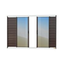 Janela Veneziana Confort 6 Folhas Vidro Reflex 120cm x 150cm Brimak Mix Corten Janela Veneziana Confort 6 Folhas Vidro Reflex 120cm x 150cm Brimak Mix Corten