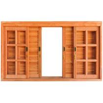 Janela Veneziana Correr Quadriculado Madersilva 1,20m X 1,40m