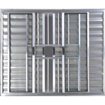 Janela Veneziana de Alumínio 6 Folhas 1,20 X 1,50 Com Grade Cor Brilhante Linha All Modular Janela Veneziana de Alumínio 6 Folhas 1,20 X 1,50 Com Grade Cor Brilhante Linha All Modular