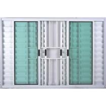 Janela Veneziana de Alumínio 6 Folhas 1,20 X 2,00 Com Grade Cor Branco Linha All Soft Janela Veneziana de Alumínio 6 Folhas 1,20 X 2,00 Com Grade Cor Branco Linha All Soft