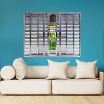 Janela Veneziana de Alumínio 6 Folhas 120 X 200cm Linha Modular com Grade