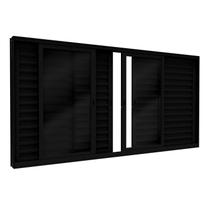 Janela Veneziana de Alumínio 6 Folhas com Fecho Embutido 120x200cm Lucasa Eccellente