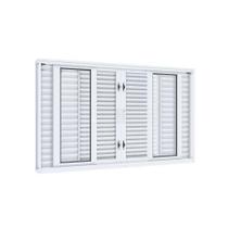 Janela Veneziana de Correr Central Flex 6 Folhas Facilità 120cmx150cm Lucasa Janela Veneziana de Correr Central Flex 6 Folhas Facilità 120cmx150cm Lucasa
