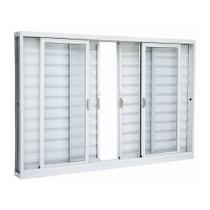 Janela Veneziana em Aço 100 x 150 x 12 cm 6 Folhas Kompacta Sasazaki Janela Veneziana em Aço 100 x 150 x 12 cm 6 Folhas Kompacta Sasazaki