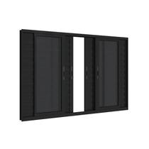 Janela Veneziana em Alumínio 100x150 cm 6 Folhas Preta Alumifit Sasazaki Janela Veneziana em Alumínio 100x150 cm 6 Folhas Preta Alumifit Sasazaki