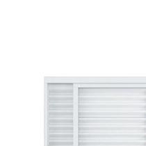 Janela Veneziana Vitralfer 100x100 - 3 Folhas / 1 Fixa C/grade Branca