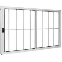 Janela Vitro 2 Folhas Alumínio Branco 1.00 X 1.20 Modular com Grade Janela Vitro 2 Folhas Alumínio Branco 1.00 X 1.20 Modular com Grade