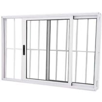 Janela Vitro 2 Folhas Alumínio Branco 1.00 X 1.50 Linha 25 com Grade Janela Vitro 2 Folhas Alumínio Branco 1.00 X 1.50 Linha 25 com Grade