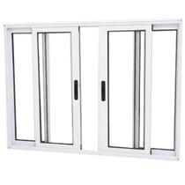 Janela Vitro 4 Folhas Alumínio Branco 1.20 X 2.00 Linha 25