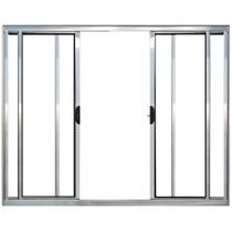 Janela Vitro 4 Folhas Alumínio Brilhante 1.00 X 1.50 Modular Janela Vitro 4 Folhas Alumínio Brilhante 1.00 X 1.50 Modular