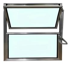 Janela Vitro Basculante 0,40x0,40 Alumínio Brilhante Janela Vitro Basculante 0,40x0,40 Alumínio Brilhante