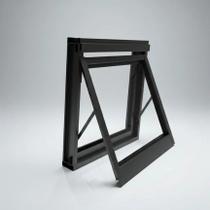 Janela Vitrô Basculante Sem Grade Maxim Ar 50x50cm c/ Trava de Segurança Banheiro