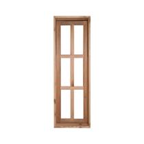 Janela Vitrô Capelinha Pivotante de Madeira 80x30x7 Modelo Quadriculado