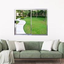 Janela Vitrô de Alumínio 2 Folhas 100 X 120cm Linha Modular