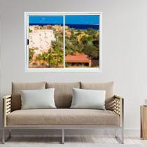 Janela Vitrô de Alumínio 2 Folhas 100 X 120cm Modular Esquadrias Bergamo
