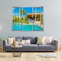 Janela Vitrô de Alumínio 4 Folhas 100 X 100cm Modular Brilhante