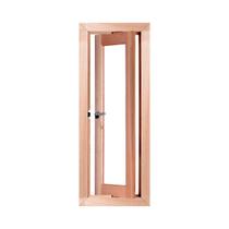 Janela Vitro de Madeira Eucalipto Pivotante 30x100x12 cm Vidro Liso (VE961)