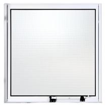 Janela Vitro Max Ar Sem Grade De Aluminio Branco Liso 60x60 Com Vidro Mini Boreal Transparente J&C