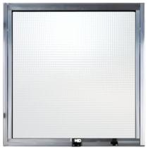 Janela Vitro Max Ar Sem Grade De Aluminio Brilhante 60x60 Com Vidro Mini Boreal Transparente J&C