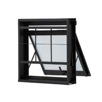 Janela Vitro Maxim Ar Banheiro 80x60cm Preto Vidro Boreal Grade Quadriculada Ramassol Janela Vitro Maxim Ar Banheiro 80x60cm Preto Vidro Boreal Grade Quadriculada Ramassol