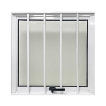 Janela Vitro Maxim Ar de Alumínio 80x60cm Mini-Boreal com Grade Veneza Branco Esquadrias Bergamo Janela Vitro Maxim Ar de Alumínio 80x60cm Mini-Boreal com Grade Veneza Branco Esquadrias Bergamo