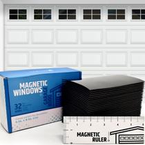 Janelas magnéticas para porta de garagem HMmagnets 32 peças 10 x 15 cm Janelas magnéticas para porta de garagem HMmagnets 32 peças 10 x 15 cm