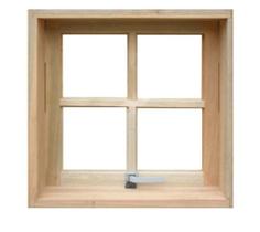 janelinha vitrô banheiro 60x60 cm - madeira maçica