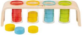 Janod Color Sorting Game Quebra-Cabeça de Madeira com 12 Diferentes Cartas Padrão Brinquedo Educacional para Destreza e Coordenação de Olhos da Mão Ensina Habilidades Visuais, Correspondência e Cores Idades 2+ Anos