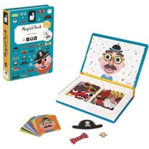 Janod Livro Magnético Crazy Faces Meninos - 82 Peças