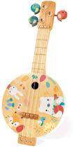 Janod Pure Banjo - Instrumento Musical de Mini Guitarra de Madeira Brinquedo Clássico de Aprendizagem Precoce Incentiva a Estimulação Musical Desenvolve Habilidades Motoras Finas Idades 3+ Anos