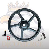 Jante Dianteira Ybr 125 Factor 2004 Liga Leve Preta Nacional Premium Fabreck