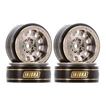 Jantes de Roda INJORA 1.0 Plus Beadlock de Latão (4 Peças) para TRX4M e SCX24 Jantes de Roda INJORA 1.0 Plus Beadlock de Latão (4 Peças) para TRX4M e SCX24