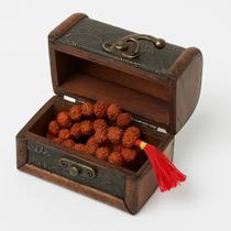 Japa Mala Com 108 Contas Rudraksha 10 cm Hindu + Caixinha