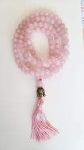 Japamala 108 contas de pedras naturais quartzo rosa 8mm hoponopono - Despertararts Japamala 108 contas de pedras naturais quartzo rosa 8mm hoponopono - Despertararts