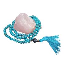 Japamala 108 Contas De Sementes De Açai Azul Turquesa Japamala 108 Contas De Sementes De Açai Azul Turquesa