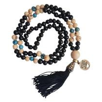 Japamala 108 Contas De Sementes De Açaí Preto Azul E Creme Japamala 108 Contas De Sementes De Açaí Preto Azul E Creme