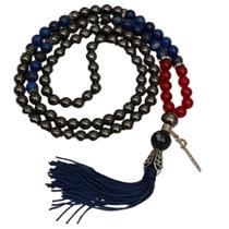 Japamala 108 contas em Pedras Naturais Hematita, Lápis Lazúli, Jade Vermelha Japamala 108 contas em Pedras Naturais Hematita, Lápis Lazúli, Jade Vermelha