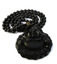 Japamala 90 Contas com Obsidiana Negra e Buda da Prosperidade (Proteção) - Relaxar e Meditar