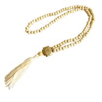 Japamala de Madeira Bege 108 contas - Hadu Esotéricos