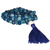 Japamala em Cristal Colorido - Azul - Nacional