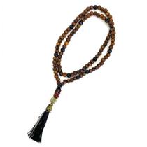 Japamala Exu 108 Contas Em Madeira Escuras Pompom 8MM