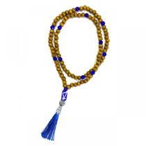 Japamala Ogum 108 Contas em Madeira Pompom Azul 8MM Japamala Ogum 108 Contas em Madeira Pompom Azul 8MM