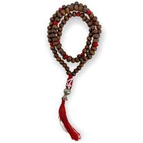 Japamala Ogum 108 Contas em Madeira Pompom Vermelho 8MM Japamala Ogum 108 Contas em Madeira Pompom Vermelho 8MM